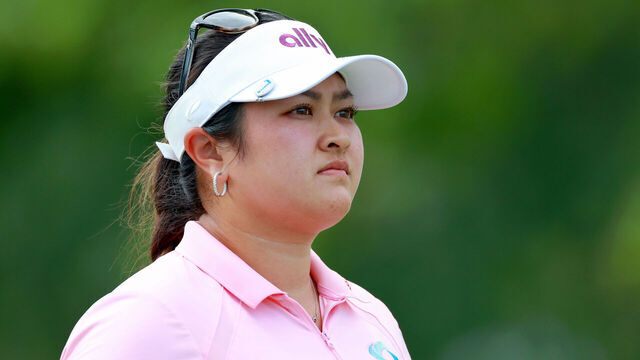 Lilia Vu of Fountain Valley, California walks in the 18th fairway as part of the first three-way playoff matchup during the final round of the Meijer LPGA Classic for Simply Give golf tournament at Blythefield Country Club in Belmont, MI, USA Sunday, June 16, 2024.