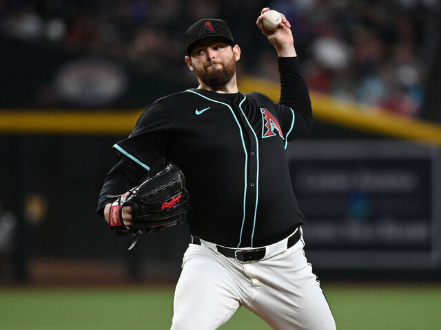 PHOENIX, ARIZONA - JUNE 05: Jordan Montgomery #52 of the Arizona Diamondbacks delivers a pitch against the San Francisco Giants at Chase Field on June 05, 2024 in Phoenix, Arizona.