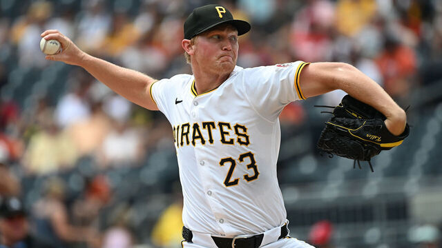 PITTSBURGH, PENNSYLVANIA - JUNE 19: Mitch Keller #23 of the Pittsburgh Pirates delivers a pitch in the first inning during the game against the Cincinnati Reds at PNC Park on June 19, 2024 in Pittsburgh, Pennsylvania.
