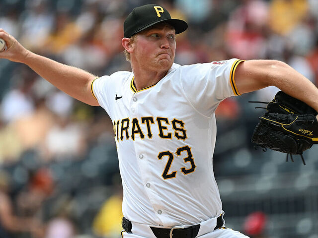 PITTSBURGH, PENNSYLVANIA - JUNE 19: Mitch Keller #23 of the Pittsburgh Pirates delivers a pitch in the first inning during the game against the Cincinnati Reds at PNC Park on June 19, 2024 in Pittsburgh, Pennsylvania.