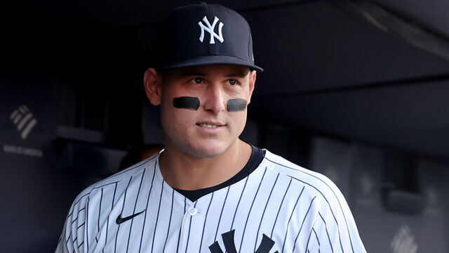 NEW YORK, NEW YORK - MAY 21: Anthony Rizzo #48 of the New York Yankees before a game against the Seattle Mariners at Yankee Stadium on May 21, 2024 in the Bronx borough of New York City.