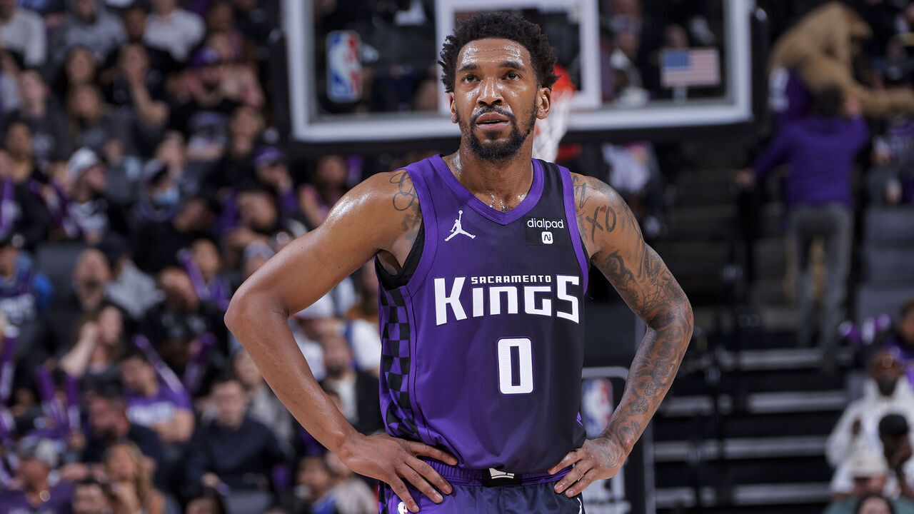 SACRAMENTO, CA - MARCH 26: Malik Monk #0 of the Sacramento Kings looks on during the game against the Dallas Mavericks on March 26, 2024 at Golden 1 Center in Sacramento, California. Mandatory Copyright Notice: Copyright 2024 NBAE