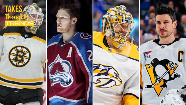 Goalie musical chairs, MacKinnon on playing with Crosby, and 3 other NHL items