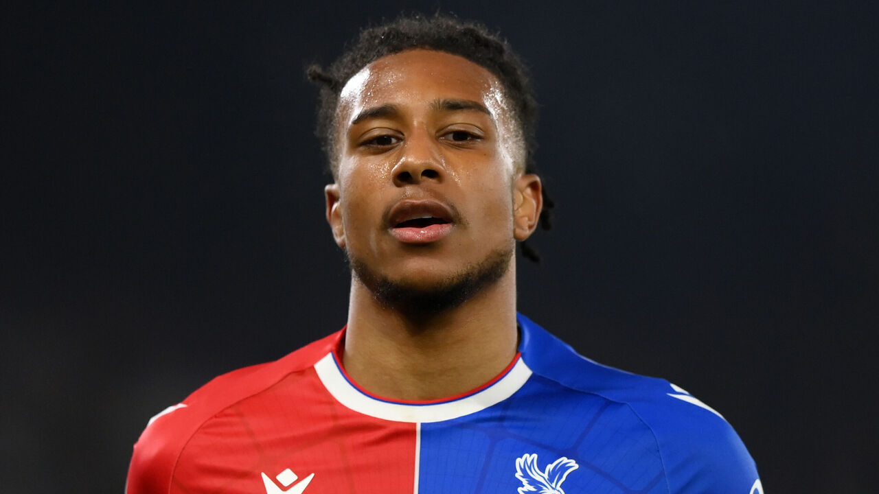 LONDON, ENGLAND - MAY 06: Michael Olise of Crystal Palace during the Premier League match between Crystal Palace and Manchester United at Selhurst Park on May 06, 2024 in London, England.