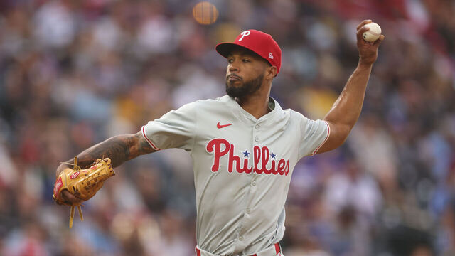 DENVER, COLORADO - MAY 24: Cristopher Sánchez #61 of the Philadelphia Phillies pitches during the second inning of the game against the Philadelphia Phillies at Coors Field on May 24, 2024 in Denver, Colorado.