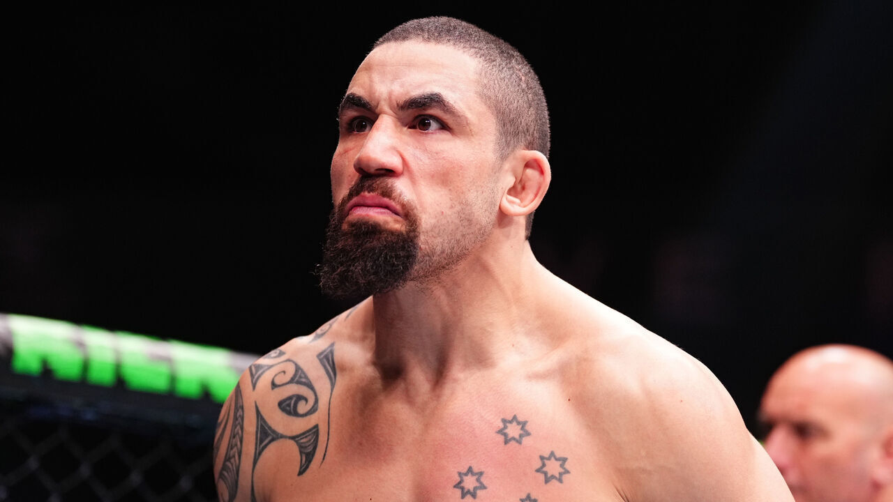 RIYADH, SAUDI ARABIA - JUNE 22: Robert Whittaker of New Zealand prepares to face Ikram Aliskerov of Russia in a middleweight fight during the UFC Fight Night event at Kingdom Arena on June 22, 2024 in Riyadh, Saudi Arabia.