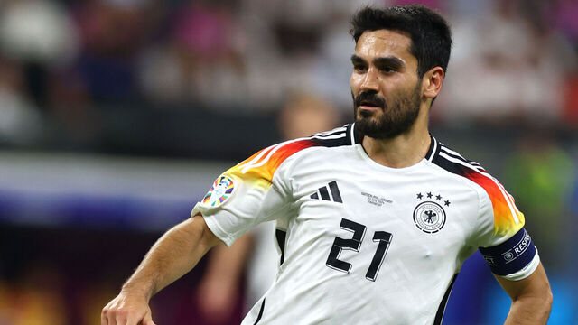 FRANKFURT AM MAIN, GERMANY - JUNE 23: Ilkay Gundogan of Germany in action during the UEFA EURO 2024 group stage match between Switzerland and Germany at Frankfurt Arena on June 23, 2024 in Frankfurt am Main, Germany.
