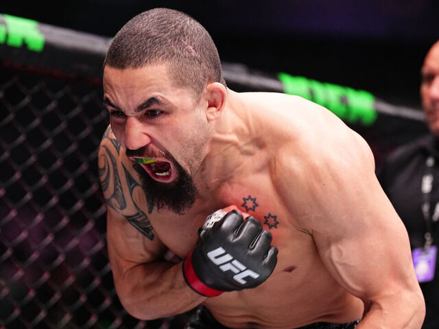 RIYADH, SAUDI ARABIA - JUNE 22: Robert Whittaker of New Zealand prepares to face Ikram Aliskerov of Russia in a middleweight fight during the UFC Fight Night event at Kingdom Arena on June 22, 2024 in Riyadh, Saudi Arabia.