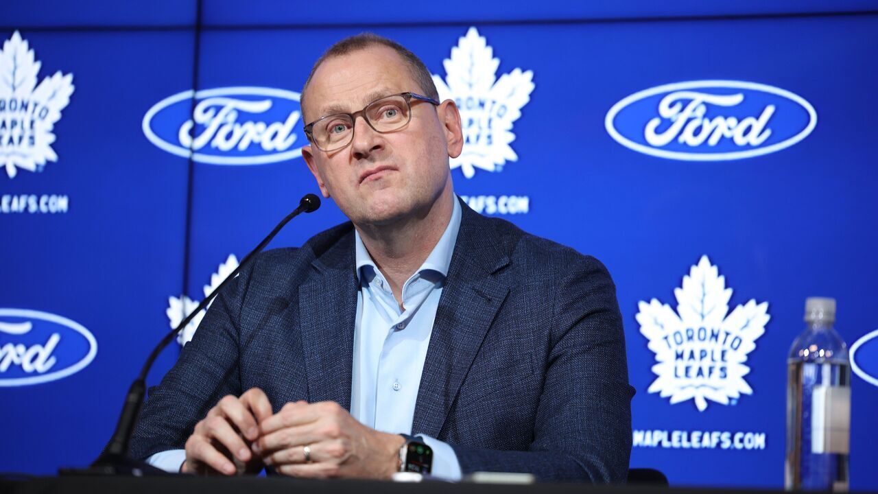 TORONTO. Brad Treliving Leafs GM addresses the media.New Toronto Maple Leafs head coach Craig Berube being introduced. (R.J.Johnston/Toronto Star) R.J. Johnston/Toronto Star (R.J. Johnston/Toronto Star via Getty Images)