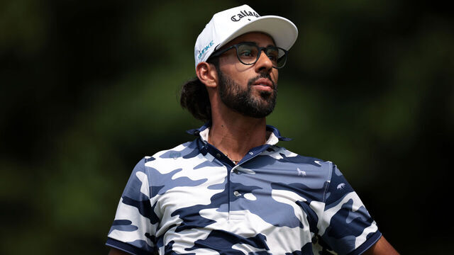 CROMWELL, CONNECTICUT - JUNE 23: Akshay Bhatia of the United States walks from the 14th tee during the final round of the Travelers Championship at TPC River Highlands on June 23, 2024 in Cromwell, Connecticut.