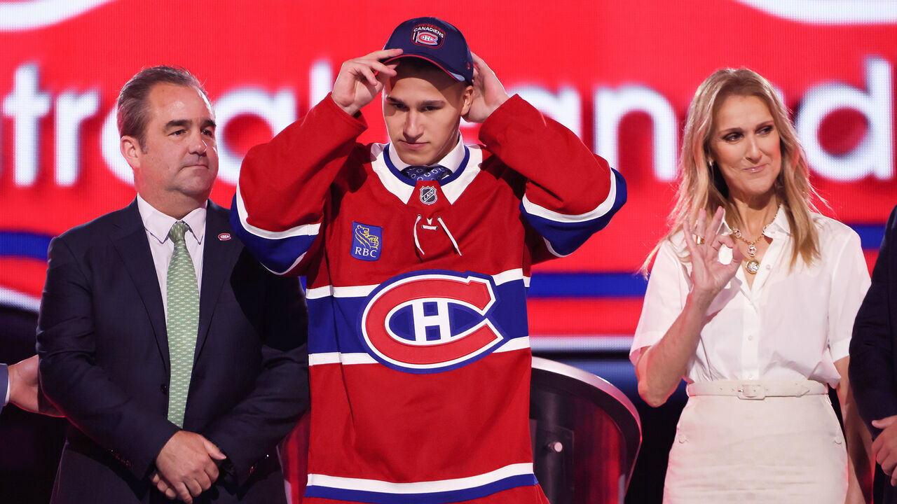 LAS VEGAS, NEVADA - JUNE 28: Ivan Demidov is selected by the Montreal Canadiens with the fifth overall pick during the first round of the 2024 Upper Deck NHL Draft at Sphere on June 28, 2024 in Las Vegas, Nevada.