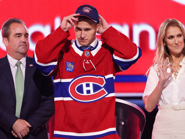 LAS VEGAS, NEVADA - JUNE 28: Ivan Demidov is selected by the Montreal Canadiens with the fifth overall pick during the first round of the 2024 Upper Deck NHL Draft at Sphere on June 28, 2024 in Las Vegas, Nevada.