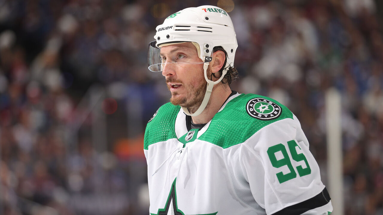 DENVER, COLORADO - MAY 17: Matt Duchene #95 of the Dallas Stars skates against the Colorado Avalanche in Game Six of the Second Round of the 2024 Stanley Cup Playoffs at Ball Arena on May 17, 2024 in Denver, Colorado.