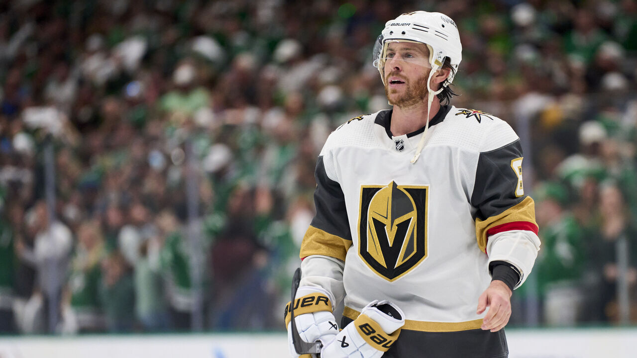 DALLAS, TEXAS - MAY 05: Jonathan Marchessault #81 of the Vegas Golden Knights skates off the ice after being defeated by the Dallas Stars in Game Seven of the First Round of the 2024 Stanley Cup Playoffs at the American Airlines Center on May 5, 2024 in Dallas, Texas.