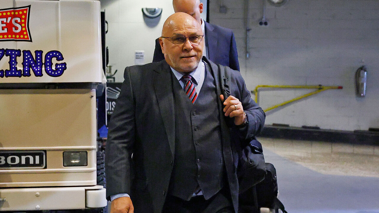 NEW YORK, NEW YORK - OCTOBER 19: General Manager Barry Trotz of the Nashville Predators arrives for the game against the New York Rangers at Madison Square Garden on October 19, 2023 in New York City.