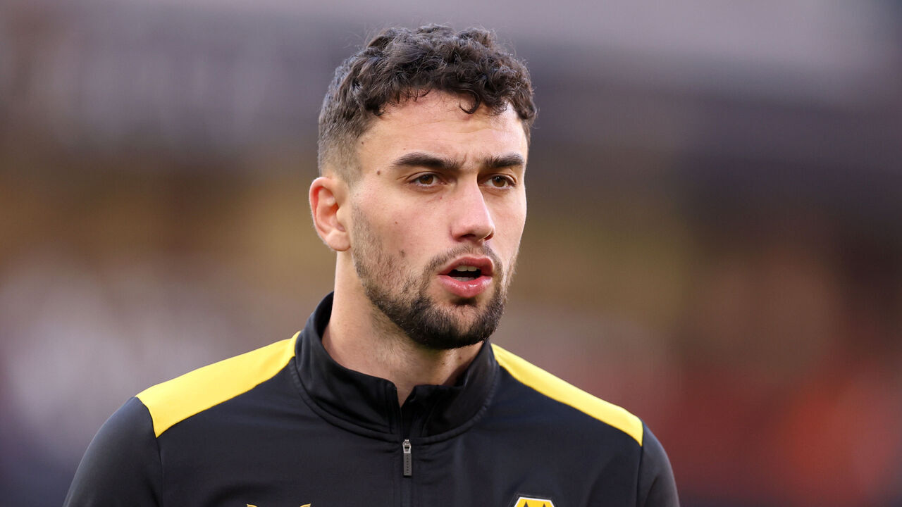 WOLVERHAMPTON, ENGLAND - APRIL 24: Max Kilman of Wolverhampton Wanderers looks on as he warms up prior to the Premier League match between Wolverhampton Wanderers and AFC Bournemouth at Molineux on April 24, 2024 in Wolverhampton, England.