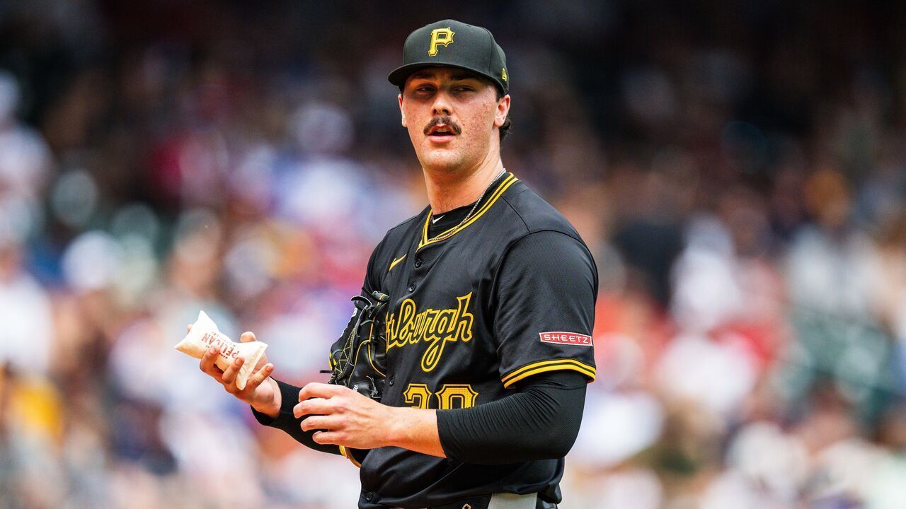ATLANTA, GA - JUNE 29: Paul Skenes #30 of the Pittsburgh Pirates stands on the mound during the third inning against the Atlanta Braves at Truist Park on June 29, 2024 in Atlanta, Georgia. (Kevin D. Liles/Atlanta Braves/Getty Images)