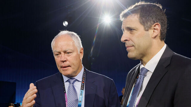LAS VEGAS, NEVADA - JUNE 29: (l-r) Brian MacLellan and Chris Patrick of the Washington Capitals attends the NHL Draft at Sphere on June 29, 2024 in Las Vegas, Nevada.