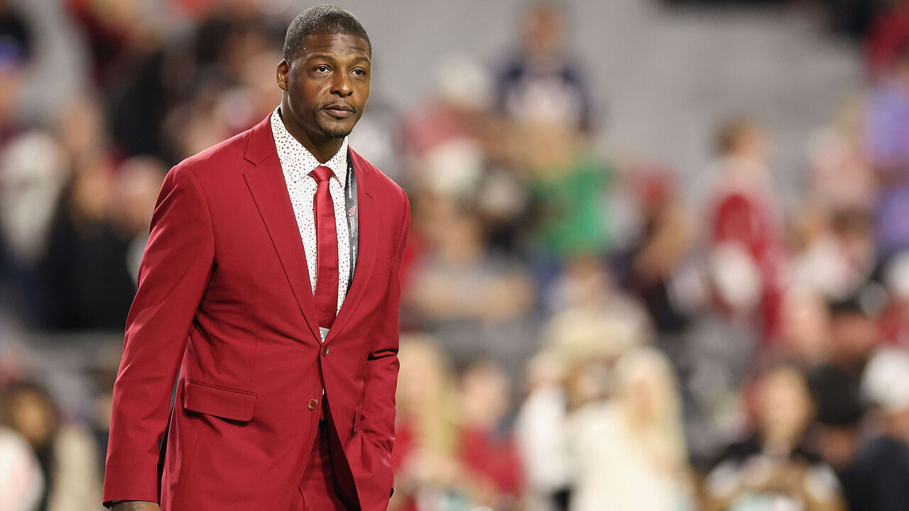 GLENDALE, ARIZONA - DECEMBER 25: Arizona Cardinals executive Adrian Wilson before the NFL game against the Tampa Bay Buccaneers at State Farm Stadium on December 25, 2022 in Glendale, Arizona. The Buccaneers defeated the Cardinals 19-16 in overtime.