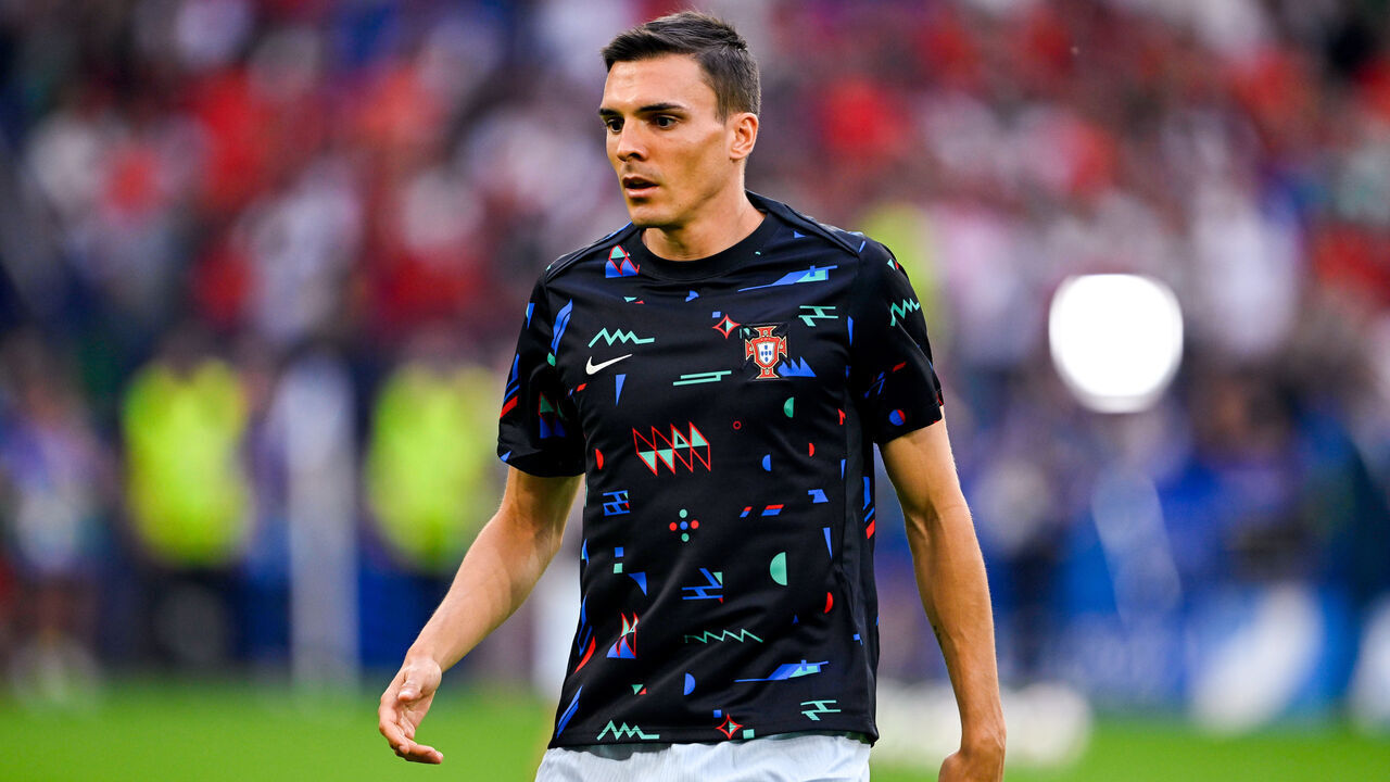 GELSENKIRCHEN, GERMANY - JUNE 26: Joao Palhinha of Portugal looks on during the Group F - UEFA EURO 2024 match between Georgia and Portugal at Arena AufSchalke on June 26, 2024 in Gelsenkirchen, Germany.