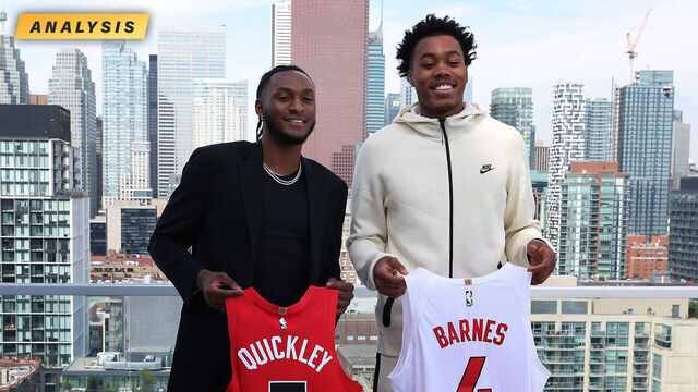 Ujiri fulfills a promise with Barnes, Quickley deals