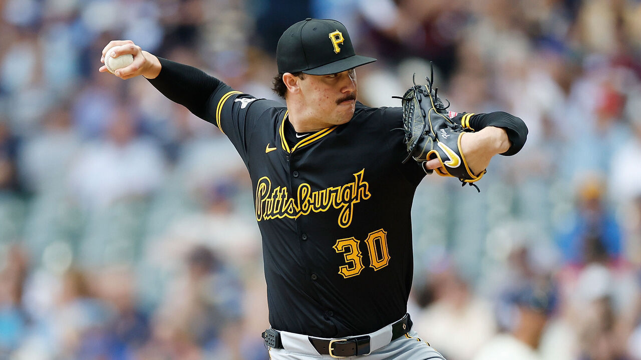 MILWAUKEE, WISCONSIN - JULY 11: Paul Skenes #30 of the Pittsburgh Pirates throws a pitch in the first inning \amb at American Family Field on July 11, 2024 in Milwaukee, Wisconsin.