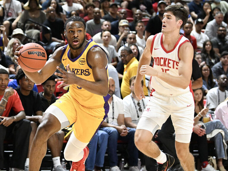 Bronny struggles in Vegas debut, Lakers fall to Rockets