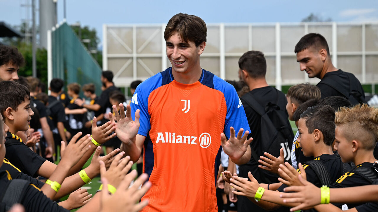 TURIN, ITALY - JULY 12: Fabio Miretti of Juventus during a training session at JTC on July 12, 2024 in Turin, Italy.