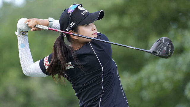 SYLVANIA, OHIO - JULY 18: Hye-Jin Choi of South Korea plays her shot from the fifth tee during the first round of the Dana Open at Highland Meadows Golf Club on July 18, 2024 in Sylvania, Ohio.