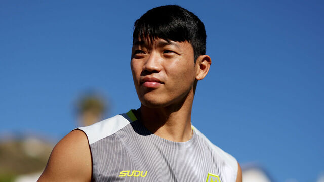 MARBELLA, SPAIN - JULY 10: Hee chan Hwang of Wolverhampton Wanderers during a pre-season training session on July 10, 2024 in Marbella, Spain.