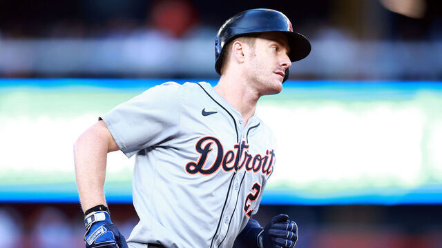 TORONTO, ON - JULY 19: Mark Canha #21 of the Detroit Tigers rounds the bases after hitting a home run in the fourth inning during a game against the Toronto Blue Jays at Rogers Centre on July 19, 2024 in Toronto, Ontario, Canada.