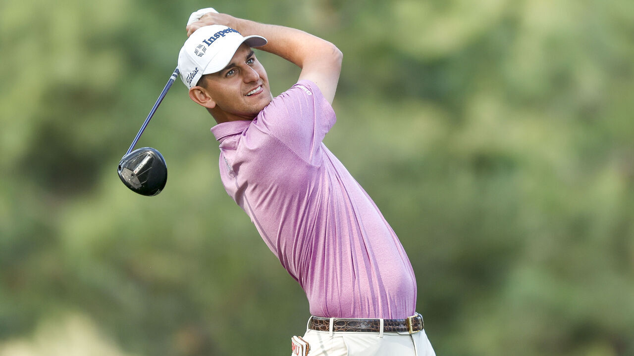 TRUCKEE, CALIFORNIA - JULY 19: Mac Meissner hits a tee shot on the 11th hole during the second round of the Barracuda Championship at the Old Greenwood course at Tahoe Mountain Club on July 19, 2024 in Truckee, California.