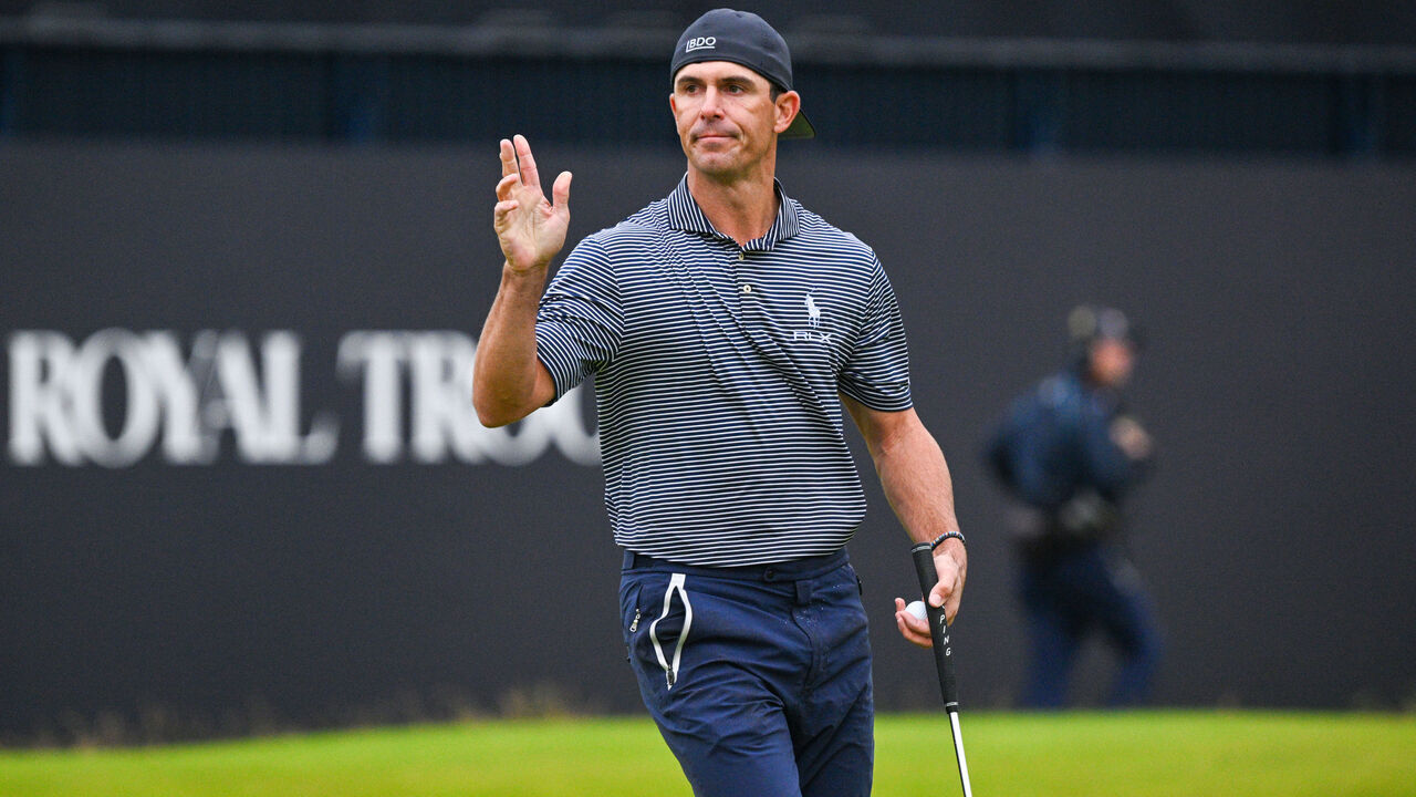 TROON, SCOTLAND - JULY 20: Billy Horschel of the USA during the third round of the 152nd Open Championship at Royal Troon, on July 20, 2024, in Troon, Scotland.