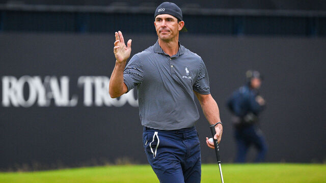 TROON, SCOTLAND - JULY 20: Billy Horschel of the USA during the third round of the 152nd Open Championship at Royal Troon, on July 20, 2024, in Troon, Scotland.