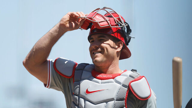 SAN FRANCISCO, CALIFORNIA - MAY 27: Catcher J.T. Realmuto #10 of the Philadelphia Phillies looks on during the game against the San Francisco Giants at Oracle Park on May 27, 2024 in San Francisco, California.