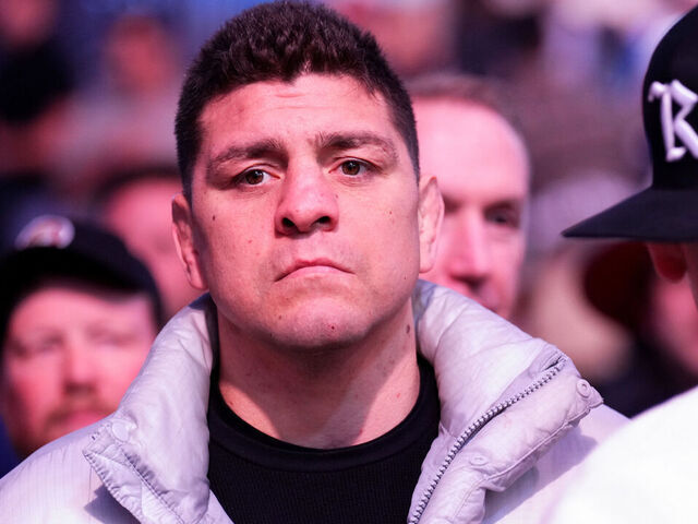 LAS VEGAS, NEVADA - MARCH 04: Nick Diaz attends the UFC 285 event at T-Mobile Arena on March 04, 2023 in Las Vegas, Nevada.