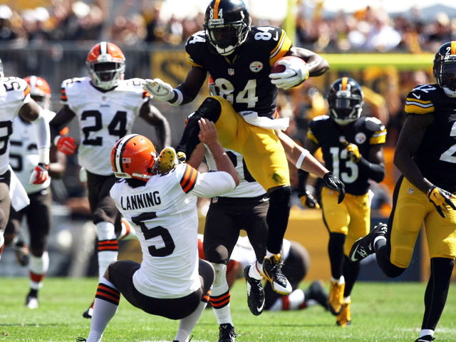 Report: Antonio Brown fined $8,200 for kicking Browns punter in the face