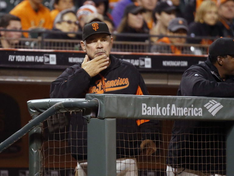 VIDEO: Bruce Bochy calls on son to make MLB pitching debut with bases ...