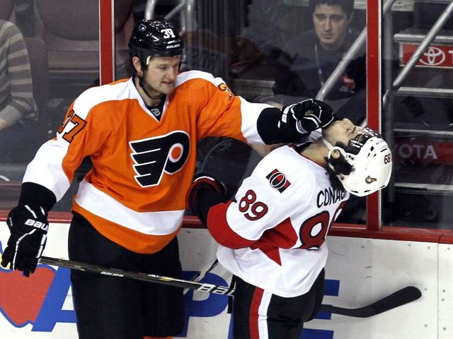 Look: Jay Rosehill needs 30 stitches after taking slap shot to face