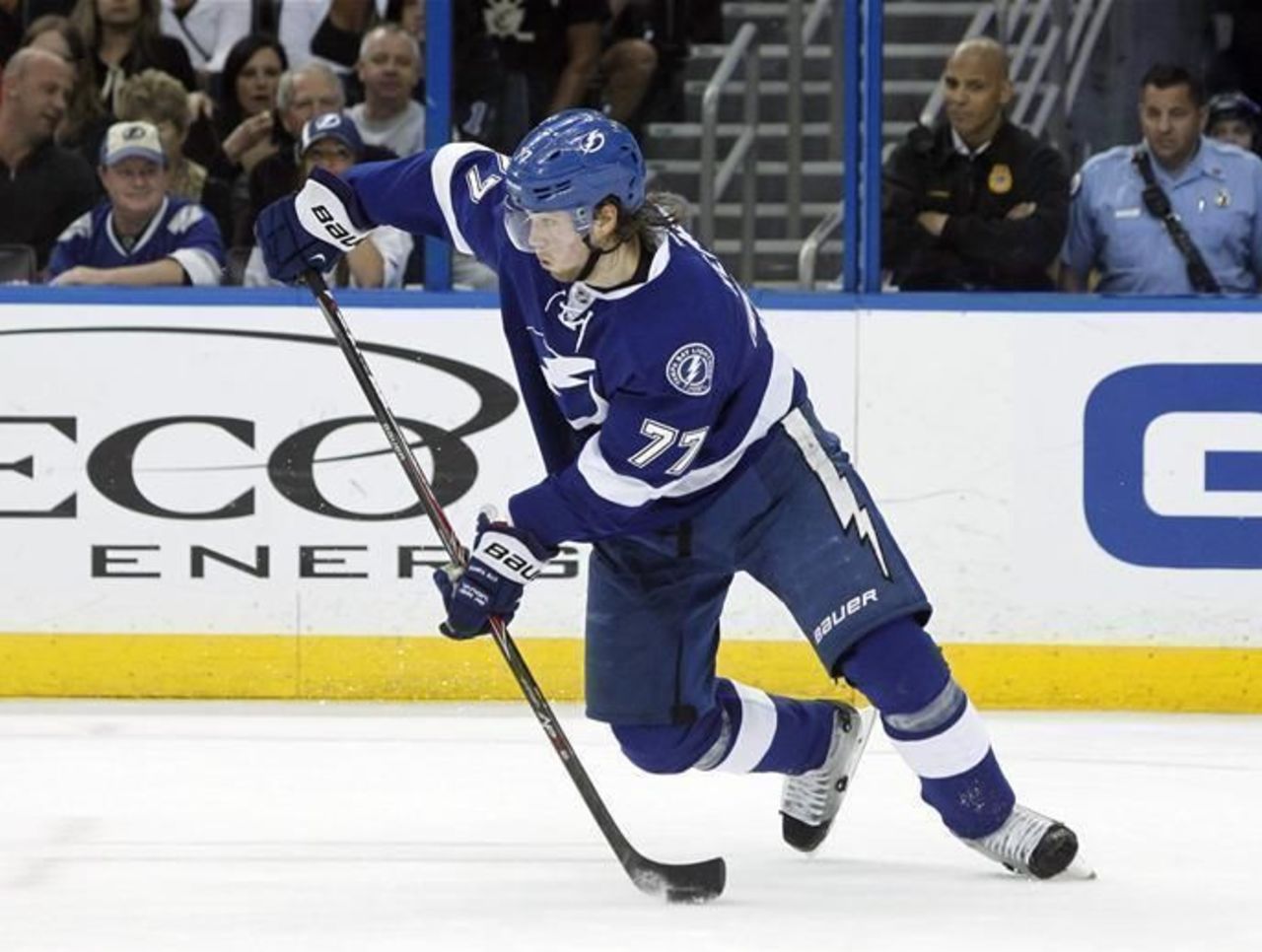 Lightning's Victor Hedman separates himself at his position