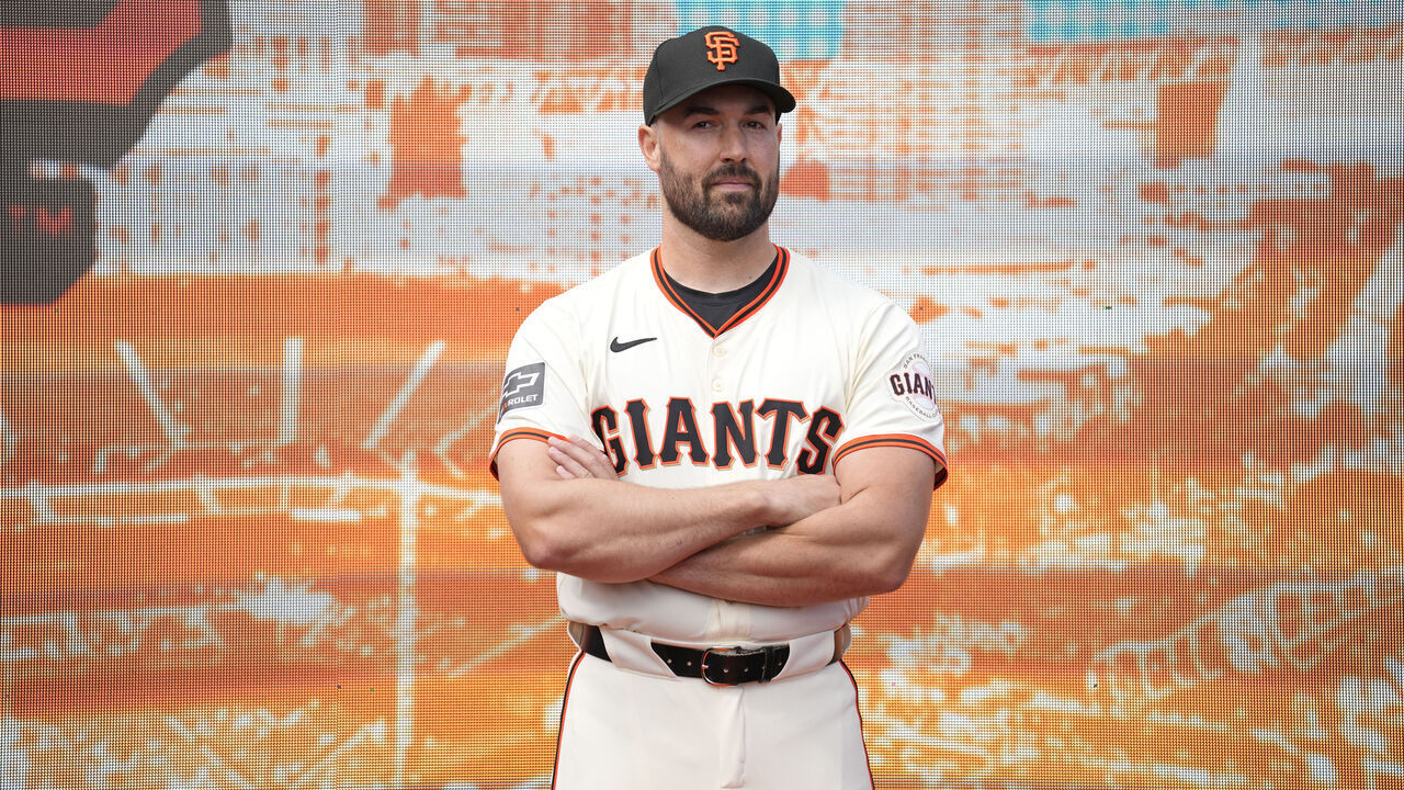 SAN FRANCISCO, CALIFORNIA - APRIL 5: Robbie Ray (23) of the San Francisco Giants is introduced during pregame ceremonies at Oracle Park on April 5, 2024 in San Francisco, California.