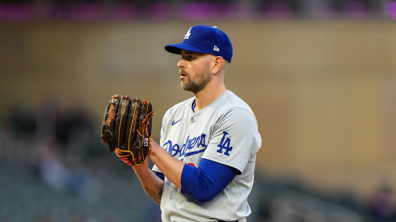 MINNEAPOLIS, MN - APRIL 08: James Paxton #65 of the Los Angeles Dodgers pitches against the Minnesota Twins on April 8, 2024 at Target Field in Minneapolis, Minnesota.