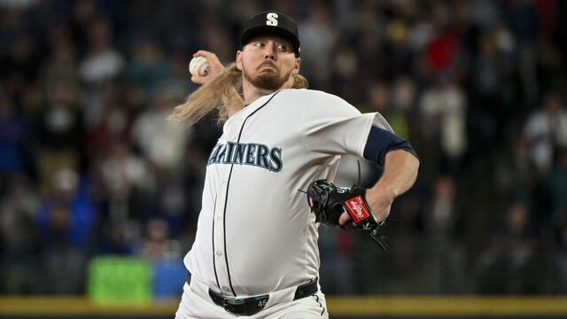 SEATTLE, WASHINGTON - JUNE 15: Ryne Stanek #45 of the Seattle Mariners throws a pitch during the ninth inning \V at T-Mobile Park on June 15, 2024 in Seattle, Washington. The Seattle Mariners won 7-5.