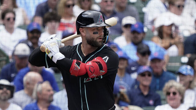 CHICAGO, ILLINOIS - JULY 21: Christian Walker #53 of the Arizona Diamondbacks waits for a pitch during a game against the Chicago Cubs at Wrigley Field on July 21, 2024 in Chicago, Illinois.