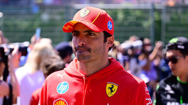 Carlos Sainz of Scuderia Ferrari is walking during the driver's parade during the race of the Belgian GP in Spa-Francorchamps Circuit, Stavelot, Vellonia, Belgium, on July 28, 2024.
