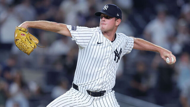NEW YORK, NEW YORK - July 19: Caleb Ferguson #64 of the New York Yankees pitches against the Tampa Bay Rays at Yankee Stadium on July 19, 2024 in the Bronx borough of New York City. The Yankees defeated the Rays 6-1.