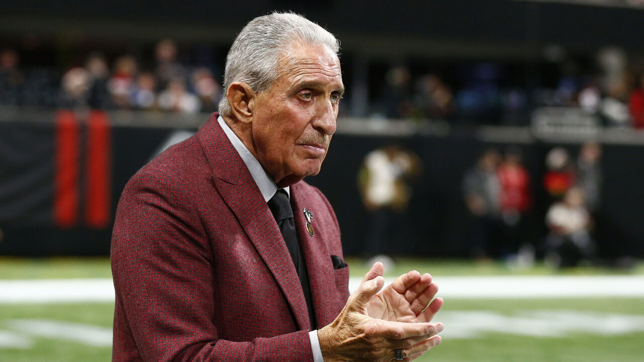 ATLANTA, GA - DECEMBER 24: Atlanta Falcons owner Arthur Blank during an NFL game between the Atlanta Falcons and the Indianapolis Colts on December 24, 2023 at Mercedes-Benz Stadium in Atlanta,GA.