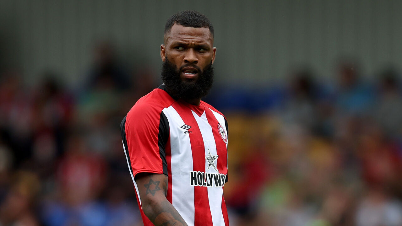 LONDON, ENGLAND - JULY 20: Igor Thiago of Brentford during the Pre-Season Friendly match between AFC Wimbledon and Brentford at The Cherry Red Records Stadium on July 20, 2024 in London, England.