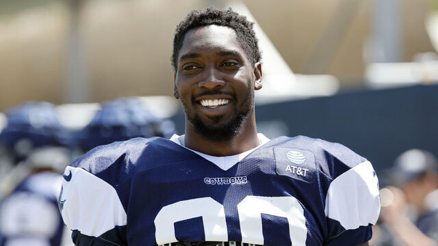 OXNARD, CALIFORNIA - JULY 30: Defensive end DeMarcus Lawrence #90 of the Dallas Cowboys during a training session on July 30, 2024 in Oxnard, California.