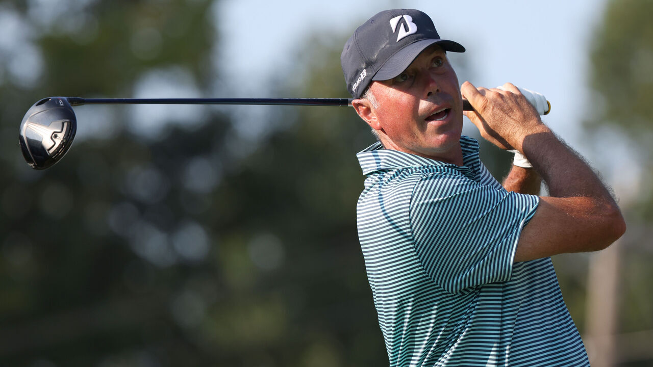 GREENSBORO, NORTH CAROLINA - AUGUST 11: Matt Kuchar of the United States 11 during the final round of the Wyndham Championship at Sedgefield Country Club on August 11, 2024 in Greensboro, North Carolina.